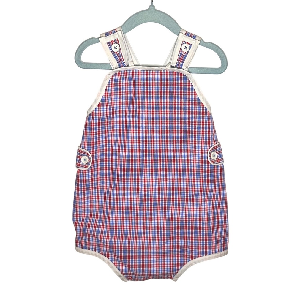 NWT TBBC The Beaufort Bonnet Company Skipper Sunsuit Woven Yarn Lawn Party Plaid
